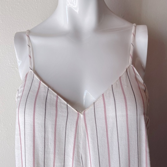 Zara (trf) Collection Linen Blend Super Wide-Leg Loose One Piece Jumpsuit Size 6 - Picture 5 of 13